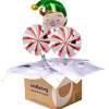 Kids Card Factory Elf & Candy Cane Balloon Bouquet - DELIVERED INFLATED!