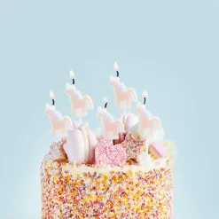 New Enchanted Unicorn Candles - Pack of 5 Cake Candles|Birthday Party