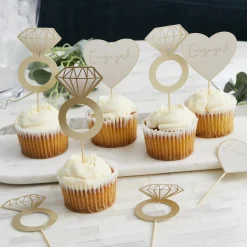 Clearance Engaged Food Picks - Pack of 12 Tableware|Engagement Party