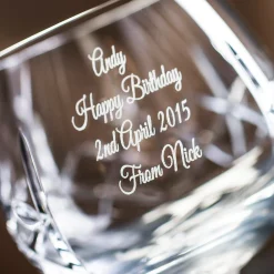 Card Factory Engraved Crystal Brandy Glass & Brandy Gift Set