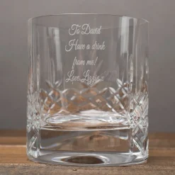 Hot Engraved Crystal Tumbler and Vodka Gift Set Personalised Engraved Gifts|Engraved Gifts