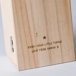 Card Factory Engraved Luxury Wooden Whisky Box With Glenfiddich Whisky - Anchor