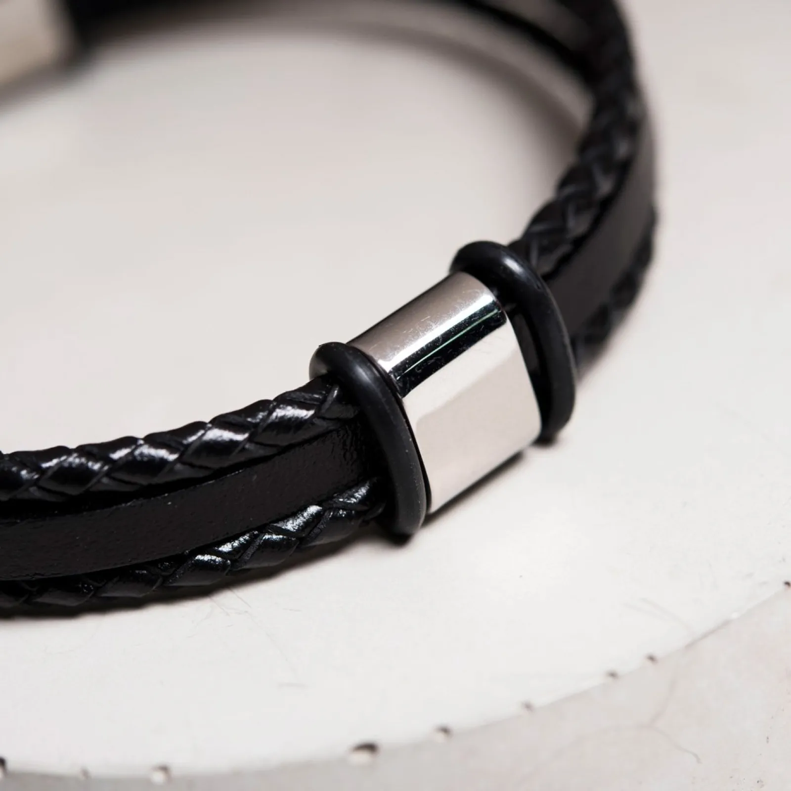 Hot Engraved Men's Leather Bracelet - Any Message 60Th Birthday|50Th Birthday