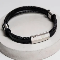 Hot Engraved Men's Leather Bracelet - Any Message 60Th Birthday|50Th Birthday