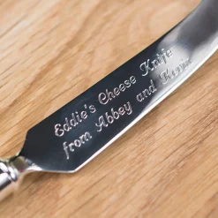 Card Factory Engraved Silver Cheese Knife