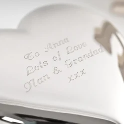Card Factory Engraved Silver-Plated Heart Trinket Box