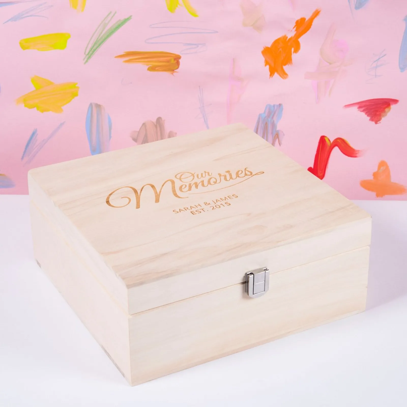 Card Factory Engraved Storage Box - Our Memories