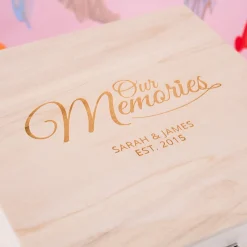 Card Factory Engraved Storage Box - Our Memories