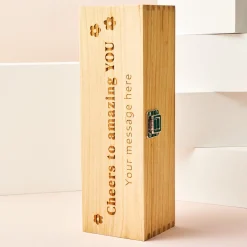 Card Factory Engraved Wooden Box With Luxury Prosecco - Cheers to amazing YOU