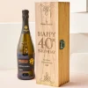 Card Factory Engraved Wooden Box With Luxury Prosecco - 40th Birthday