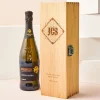 Card Factory Engraved Wooden Box With Luxury Prosecco - Initials and Message