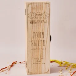 Card Factory Engraved Wooden Box With Luxury Prosecco - Vintage Year