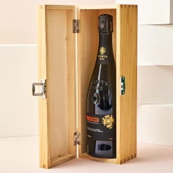 Engraved Wooden Box With Luxury Prosecco - Here's To Love Personalised Engraved Gifts|Engraved Gifts