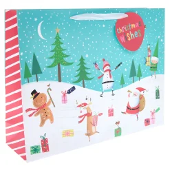 New Festive Characters Extra Large Landscape Christmas Gift Bag Kids Gift Wrap For Kids|Gift Wrap For Him