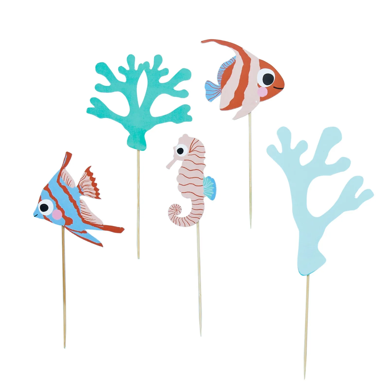 Card Factory Fish & Coral Card Cake Topper Set