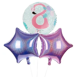 Discount Flamingo 8th Birthday Balloon Bouquet - DELIVERED INFLATED! Kids Birthday Party|Balloons For Kids