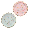 Card Factory Floral Scalloped Paper Plates - Pack of 8