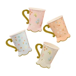 Best Floral Tea Party Paper Cups - Pack of 8 Tableware|Gender Reveal Party