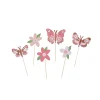 Clearance Flower & Butterfly Food Picks - Pack of 12 Tableware|Birthday Party