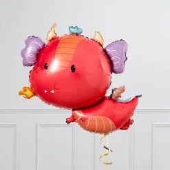 Sale Flying Dragon Birthday Supershape & Foil Balloon Package - Delivered Inflated! Kids Birthday Party|Balloons For Kids