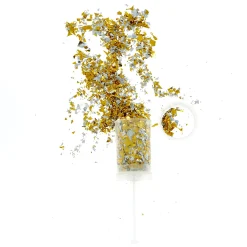 New Foil Confetti Push Popper - Gold & Silver Confetti & Foiletti|Bags & Favours