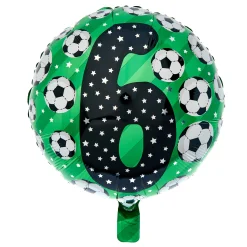 Kids Card Factory Football 6th Birthday Balloon Bouquet - DELIVERED INFLATED!