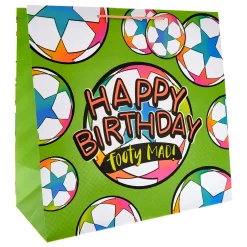 Kids Card Factory Footy Mad Birthday Giant Square Gift Bag