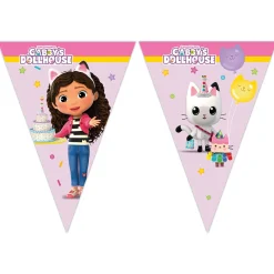 Card Factory Gabby's Dollhouse Party Tableware & Decorations Bundle - 16 Guests