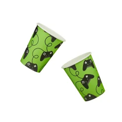 Outlet Game Controller Paper Cups - Pack of 8 Tableware|Birthday Party