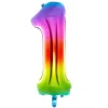Kids Card Factory Giant Rainbow Number 1 Foil Helium Balloon