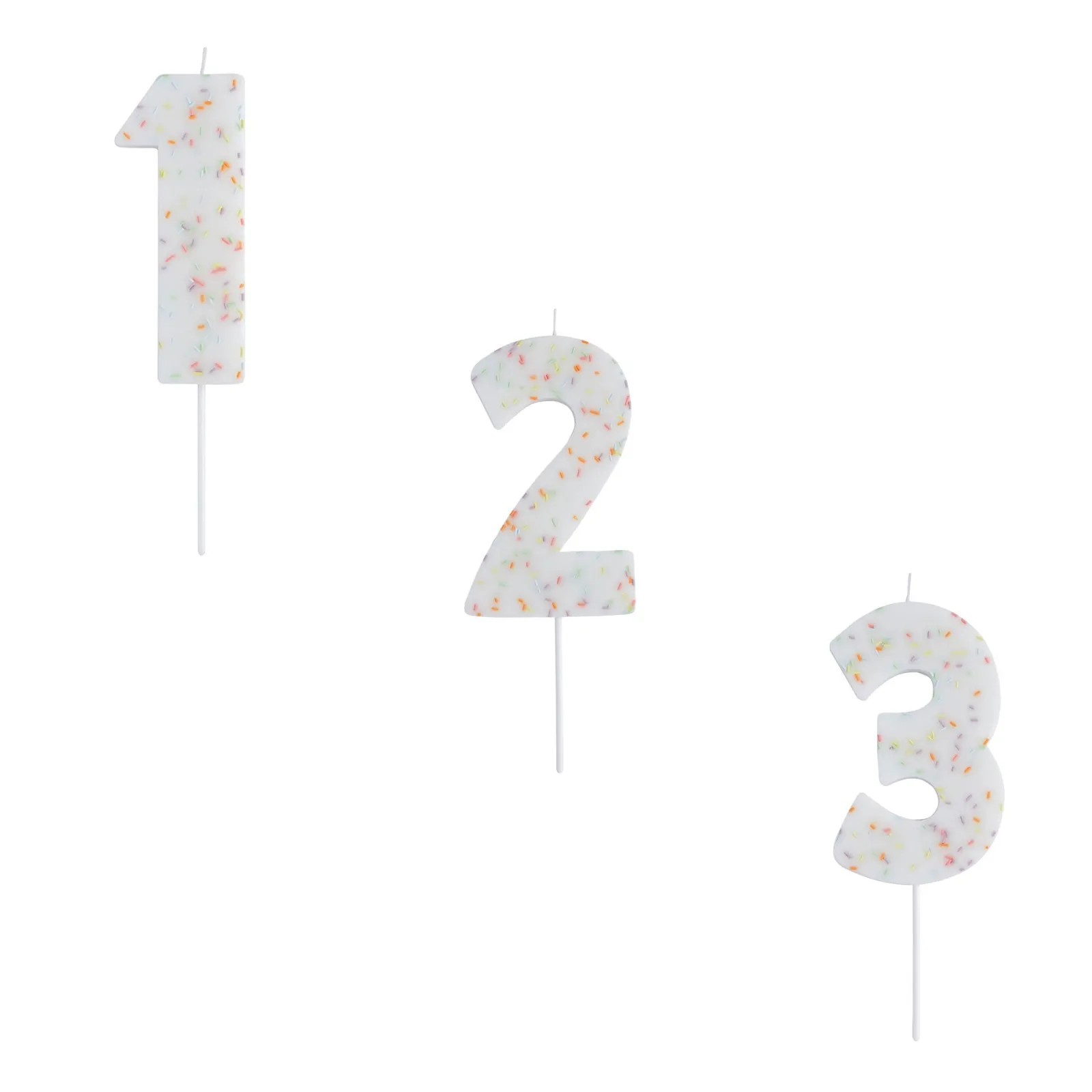 Giant Sprinkle Number Cake Candle (0-9) Cake Candles|Birthday Party