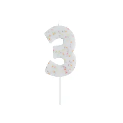 Giant Sprinkle Number Cake Candle (0-9) Cake Candles|Birthday Party