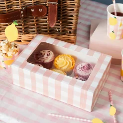 Card Factory Gingham 6-Piece Cupcake Box