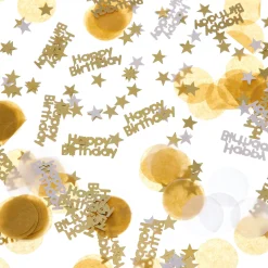 Card Factory Gold & Silver Happy Birthday Confetti