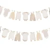Clearance Gold Babygrow Card Garland 2.5m Banners & Bunting|Baby Shower Party