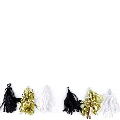 Online Gold, Black & White 9ft Tassel Garland Banners & Bunting|Wedding Party