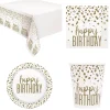 Card Factory Gold Confetti Birthday Party Tableware - 16 Guests