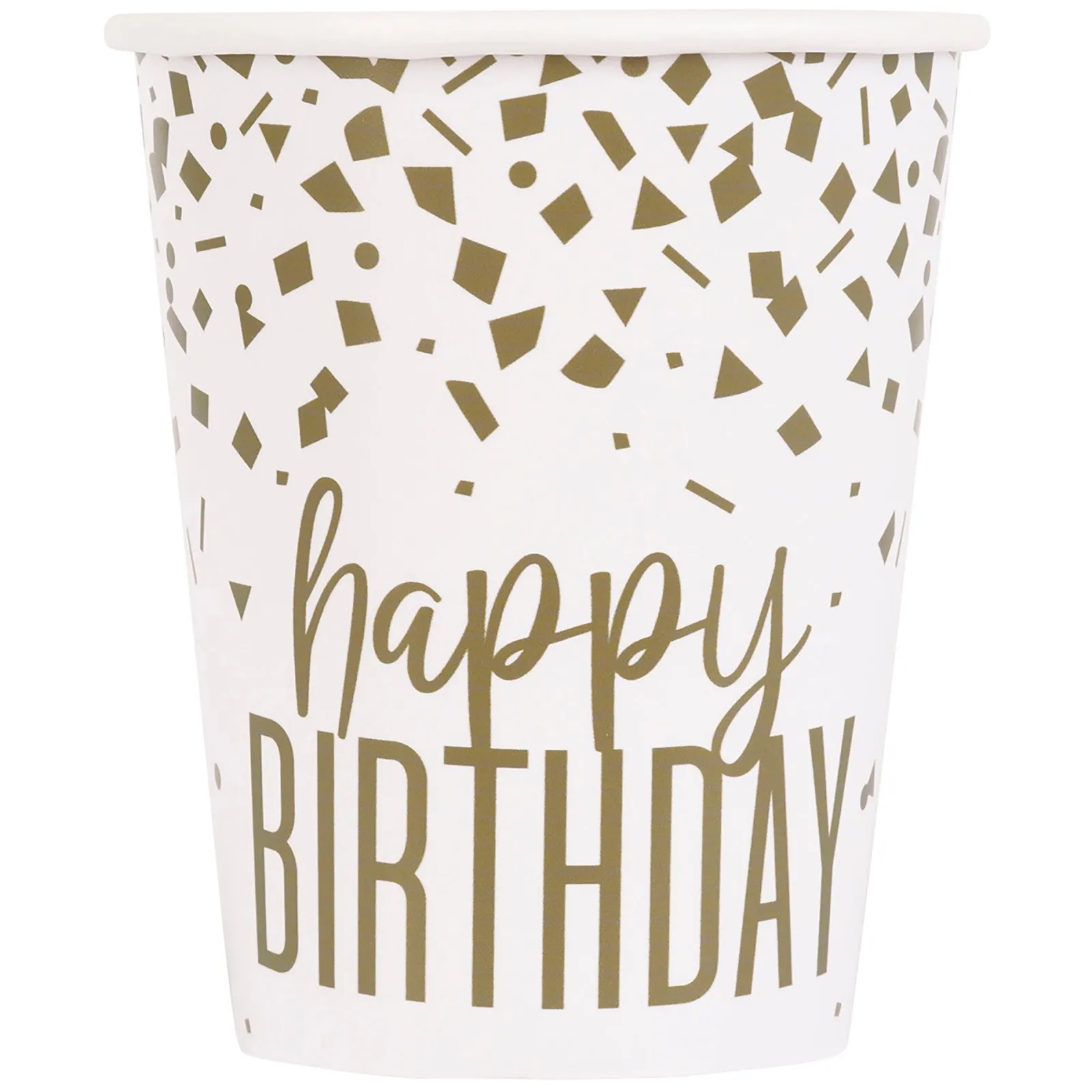 Card Factory Gold Confetti Birthday Party Tableware - 16 Guests