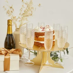 Online Gold Drink & Cake Stand Tableware|Anniversary Party