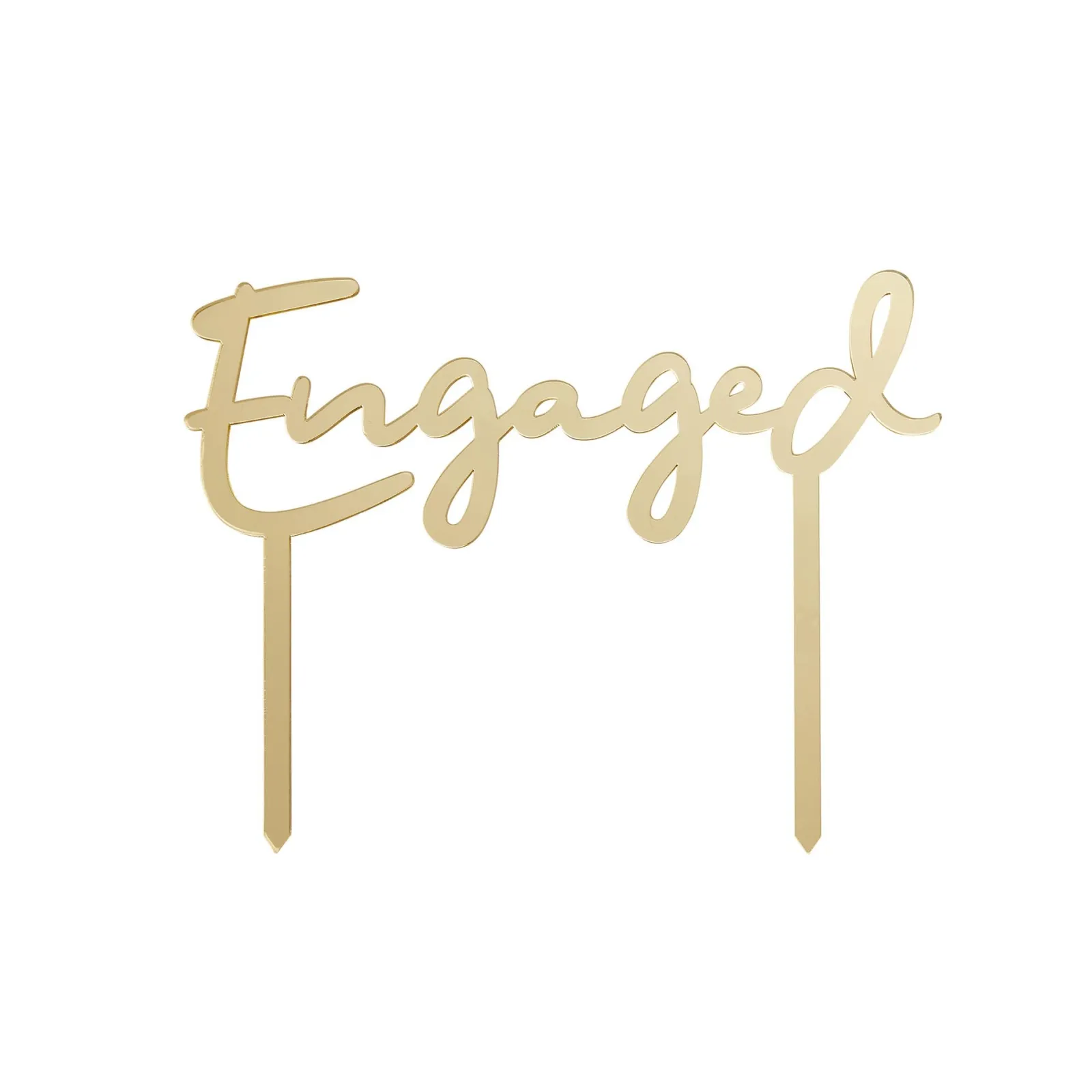 Hot Gold Engaged Acrylic Cake Topper Cake Candles|Engagement Party