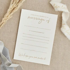 Card Factory Gold Evening Reception Invitations - Pack of 20