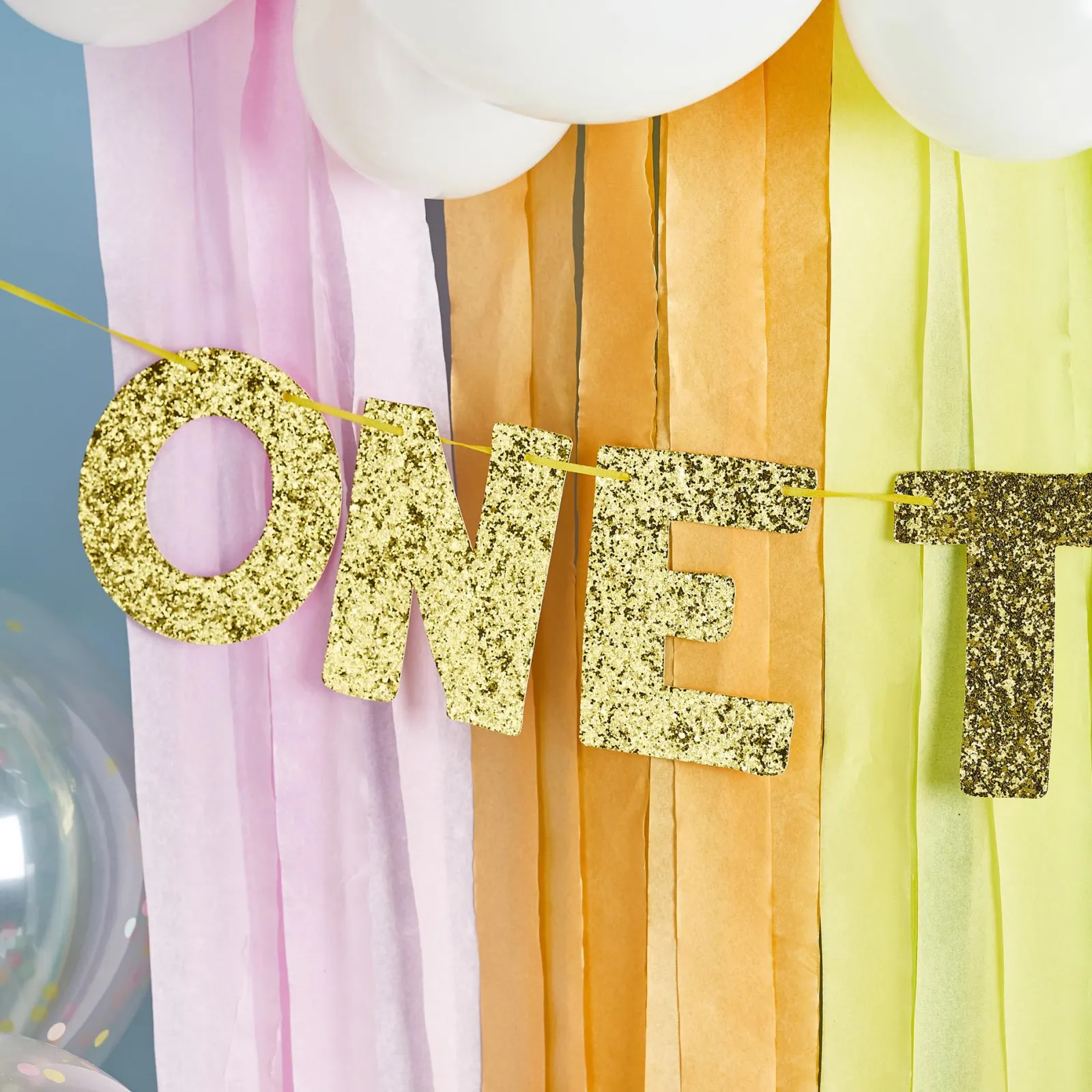 Card Factory Gold Glitter One Today Card Banner 2m