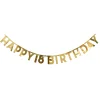 New Gold Happy 18th Birthday Letter Banner 18Th Birthday|Banners & Bunting