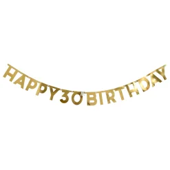 Card Factory Gold Happy 30th Birthday Letter Banner