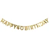 Card Factory Gold Happy 40th Birthday Letter Banner