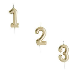 Online Gold Number Cake Candle (0-9) Cake Candles|Birthday Party