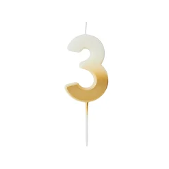 Outlet Gold Ombre Number Cake Candle (0-9) Birthday Party|Cake Candles