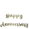 Card Factory Gold Script Happy Anniversary Banner