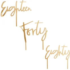 Online Gold Special Age Acrylic Cake Topper - Choose Your Milestone Cake Candles|Birthday Party