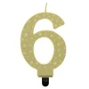 Online Gold Starry Number 6 Cake Candle 60Th Birthday|Cake Candles